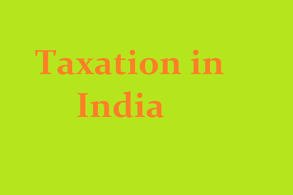 Taxation in India